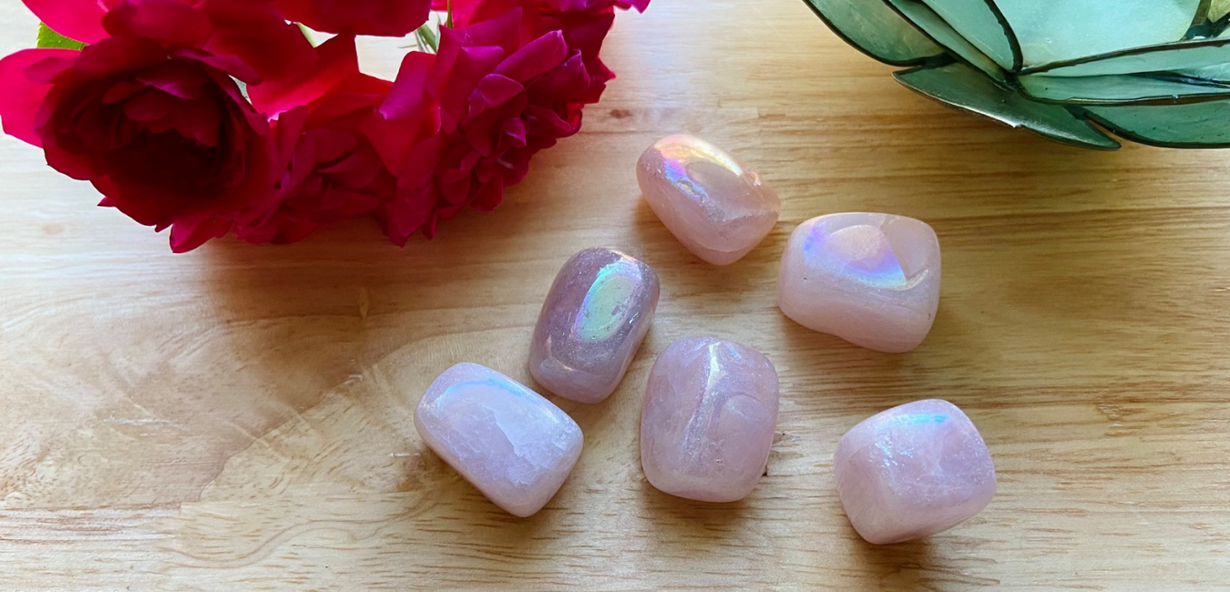 Aura Rose Tumble Stone