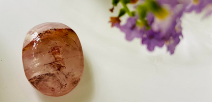 Fire Quartz Palm Stone