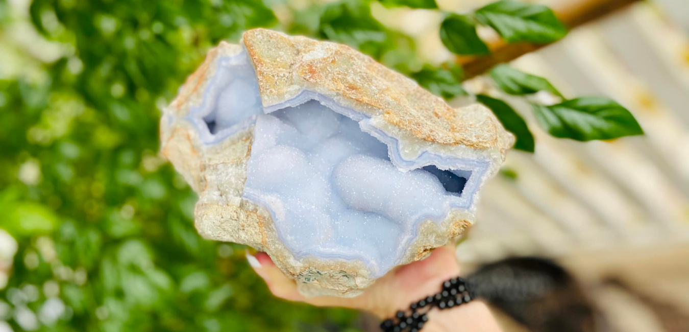 Blue Lace Agate Geode